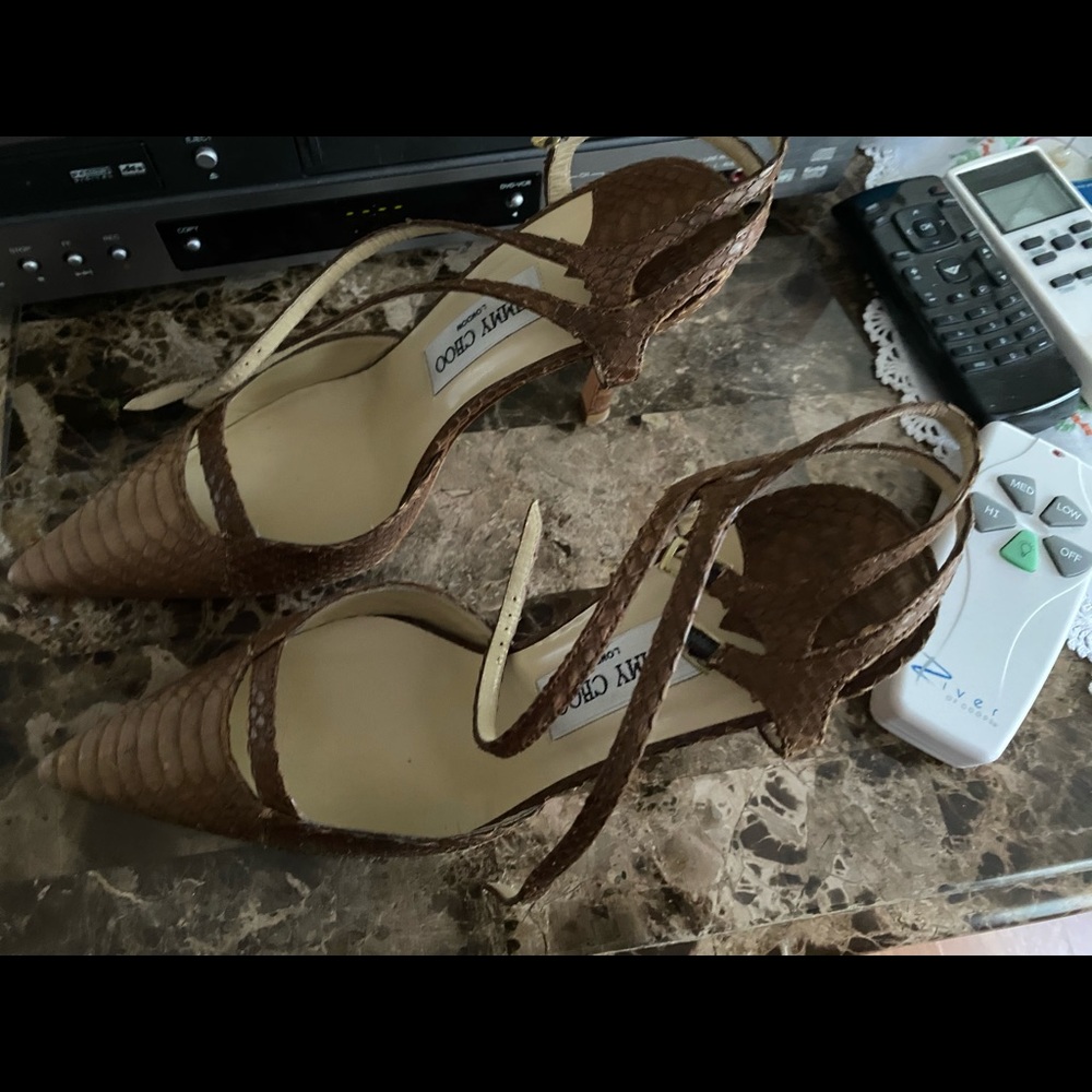 Beautiful brown snakeskin Jimmy Choo shoes